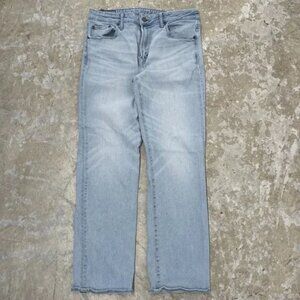 American Eagle Jeans 33x32 Blue Pants Original Boot Light Wash Denim Fits 32x29